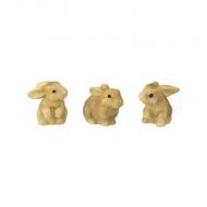 Set of 3 Tan Bunny Rabbits by Town Square Miniatures