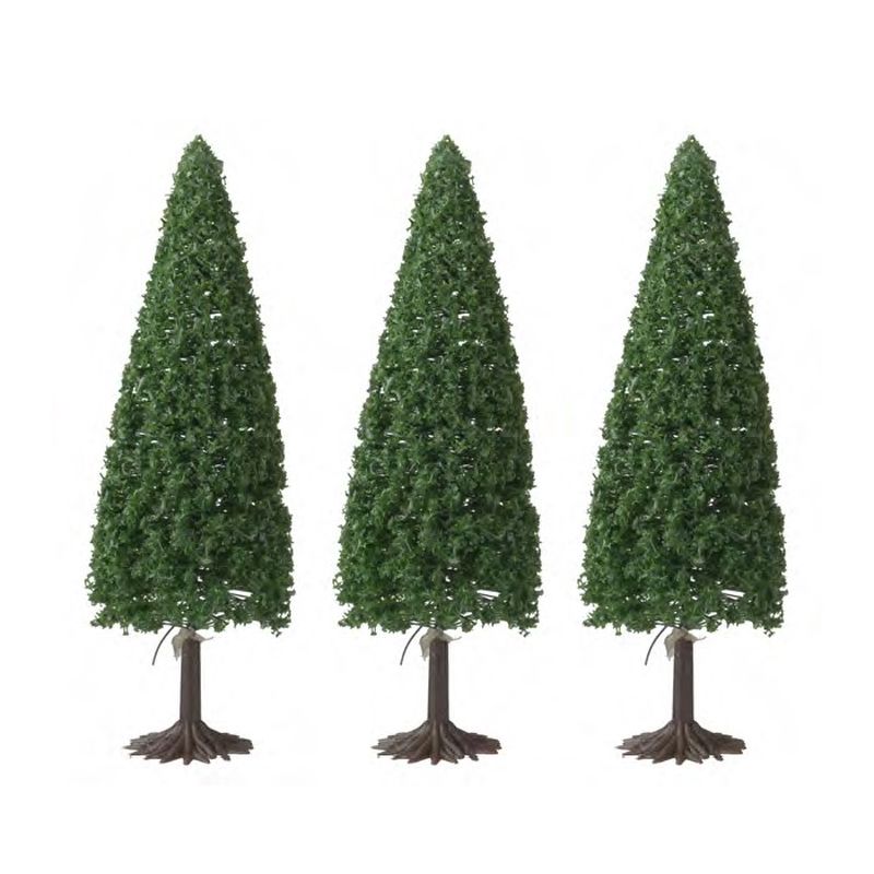 Set of 3 Medium Spruce Trees - Dollhouses and More