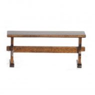 Walnut Nook Trestle Bench Long by Town Square Miniatures