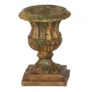 Large Tan Urn with Moss by Falcon Miniatures A1441A