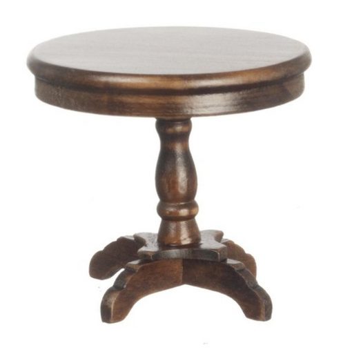 Round Walnut End Table by Handley House