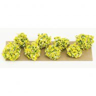 Set of 8 Half Scale Outdoor Shrubs or Border Plants in Yellow by Creative Accents CA0200