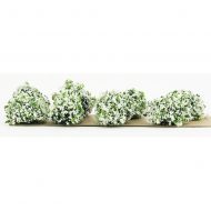 Set of 8 Half Scale Outdoor Shrubs or Border Plants in White by Creative Accents CA0203