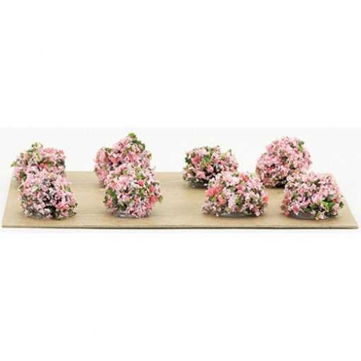 Set of 8 Half Scale Outdoor Shrubs or Border Plants in Pink by Creative Accents CA0211