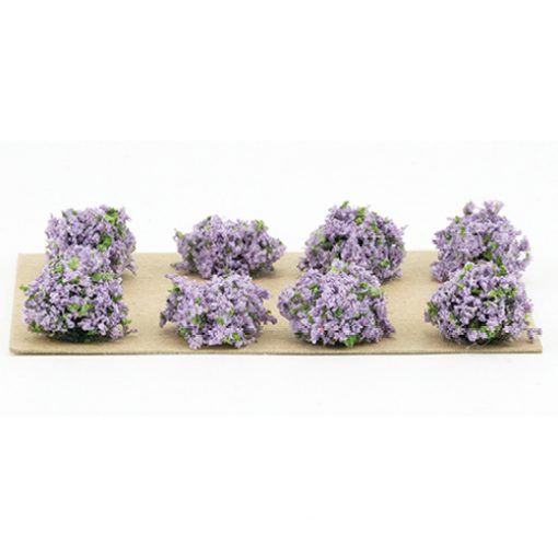 Set of 8 Half Scale Outdoor Shrubs or Border Plants in Lilac by Creative Accents CA0212