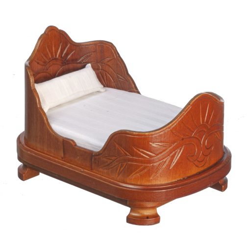 Belter Bed in Walnut by Town Square Miniatures D7701
