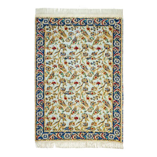 Turkish Area Rug in Blue, Red and Gold Miniatures World