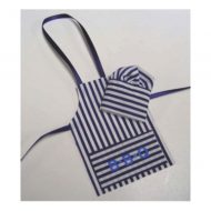 Striped Chef Apron and Hat Set by Barb BYBC4