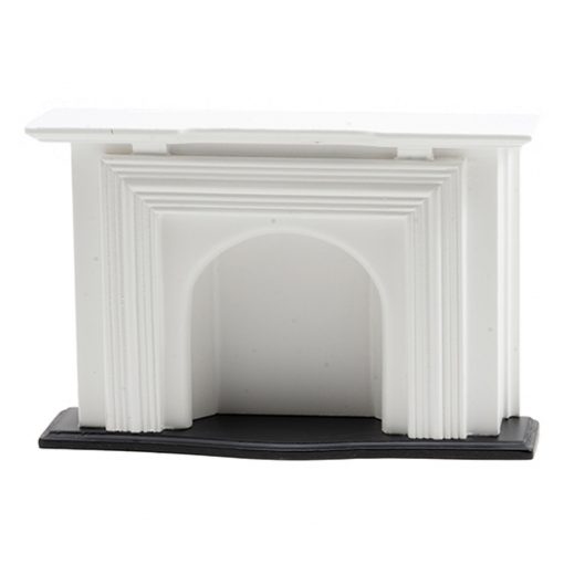 White Standard Fireplace by Town Square Miniatures