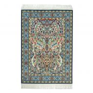 Turkish Area Rug in Light Blue, Orange and White by Miniatures World