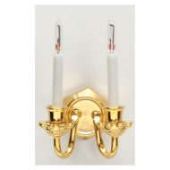 Double Candle Wall Sconce with Bi-Pin bulbs 12 Volt by Houseworks HW2526