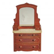 Victorian Walnut Dresser with Mirror by Town Square Miniatures