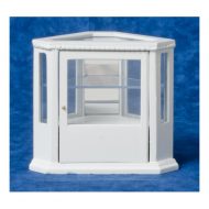 White Corner Display Cabinet by Town Square Miniatures