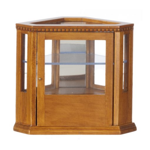 Walnut Corner Display Cabinet by Town Square Miniatures