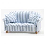 Blue Stripe Sofa with Pillows by Classics of Handley House CLA10949
