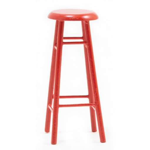 Red Wood Bar Stool by Classics of Handley House