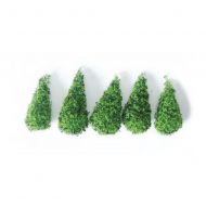Set of 5 Half Inch Pine Trees by Model Builders Supply MBT125D