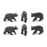Set of 6 Black Bears by Multi Minis MUL6043