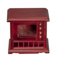 Vintage Look Mahogany Television Set by Town Square Miniatures T3586