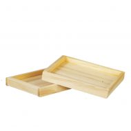Set of 2 Wooden Trays by Town Square Miniatures B0517