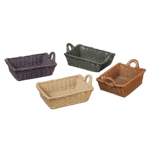 Set of 4 Rectangular Baskets by Town Square Miniatures B3250