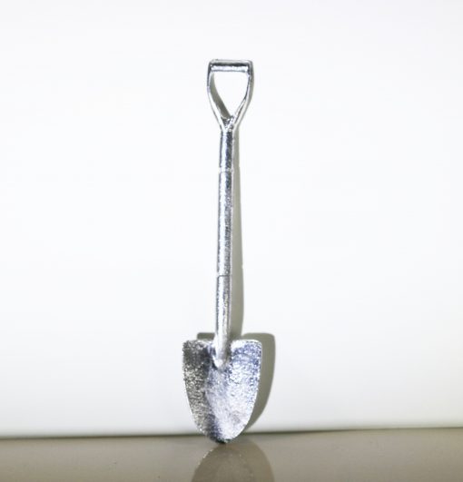 Dollhouse Miniature Garden Spade/ Shovel in Pewter