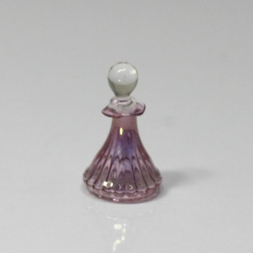 Philip Grenyer Perfume Bottle in Ribbed Cranberry Glass