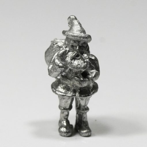 Tiny Santa with Presents in Unfinished Metal