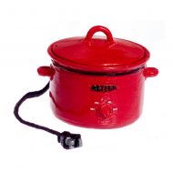 Red Electric Crockpot by Town Square Miniatures T8478
