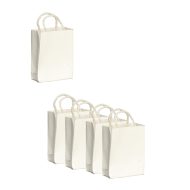 Set of 4 White Shopping Bags with Handles by Town Square Miniatures B0490