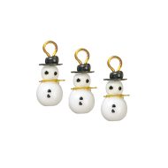 Set of 3 Christmas Holiday Snowman Ornaments by Town Square Miniatures B0655