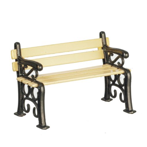 Half Scale Ivory Garden Bench by Town Square Miniatures B0680