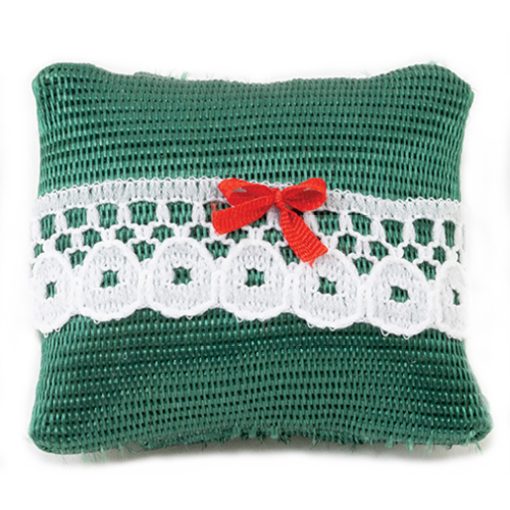 Green Pillow with Red Bow by Barbara O'Brien BB80013