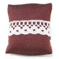 Burgundy Pillow with White Lace by Barbara O'Brien BB80014