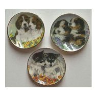 Set of 3 Puppy Plates by Barb BYBCDD267