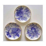Set of 3 Blue Fruit Plates by Barb BYBCDD354