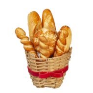 Bakery Breads in Basket by Town Square Miniatures G6220