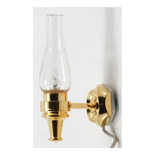 Gold Wall Sconce with Clear Globe by Miniature House MH803