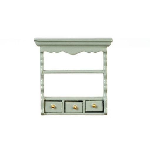 Kitchen Wall Shelf in Gray by Town Square Miniatures T2661